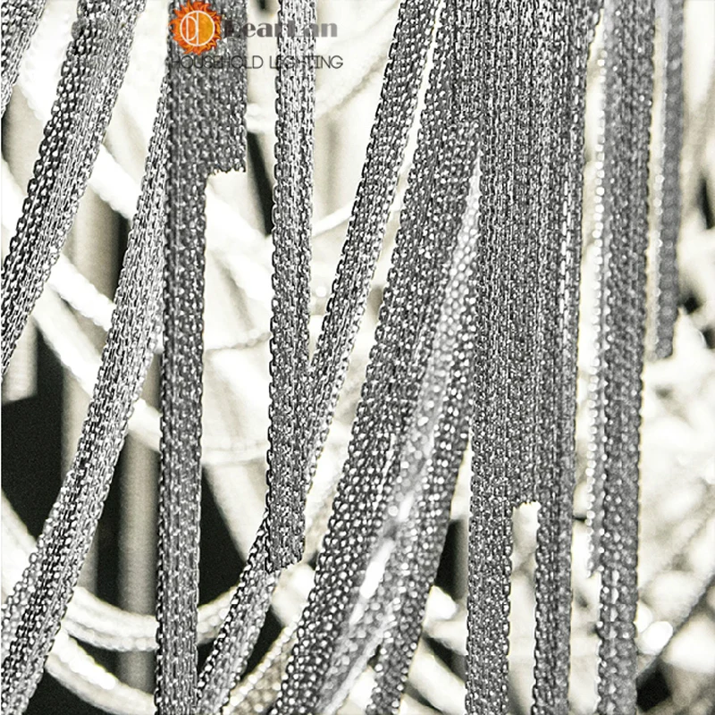 Современный Стиль серебряной ткани арт подвесной светильник Engineering Дизайн