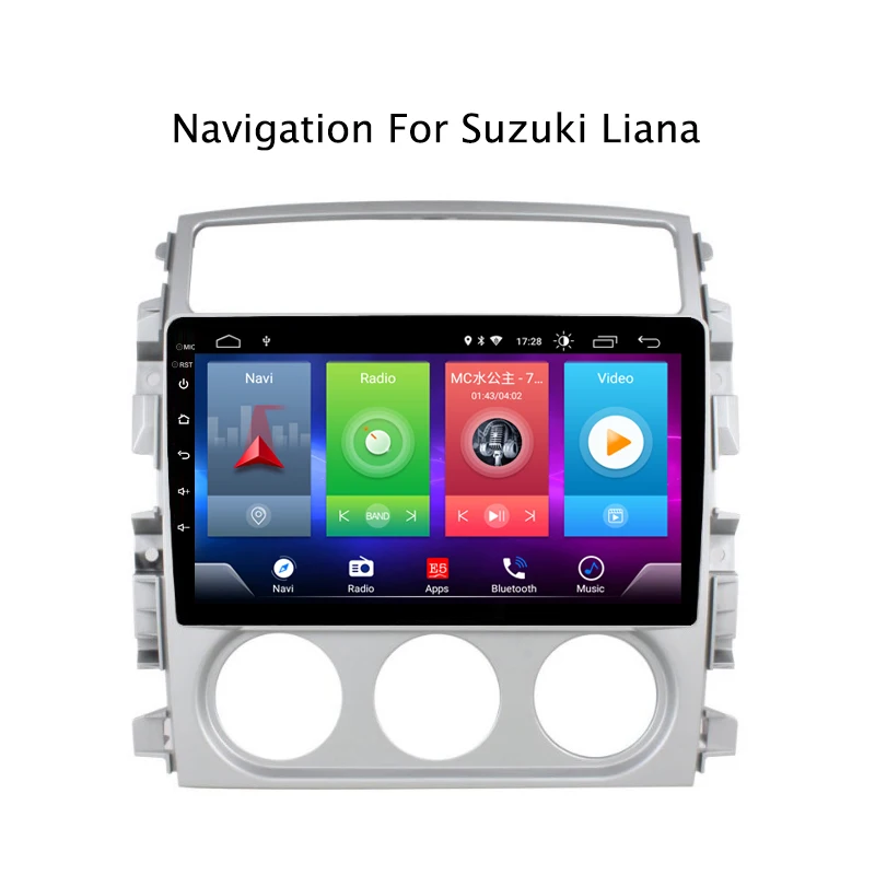 Полный сенсорный автомобильный Android 8,1 радио плеер для Suzuki Liana 2006-2013 автомобиля gps навигация Видео Мультимедиа Встроенный Bluetooth