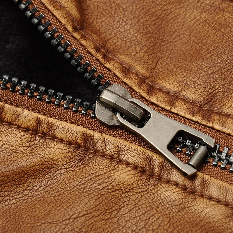 CARANFIER мужская кожаная куртка высокого качества классика мотоцикл велосипед
