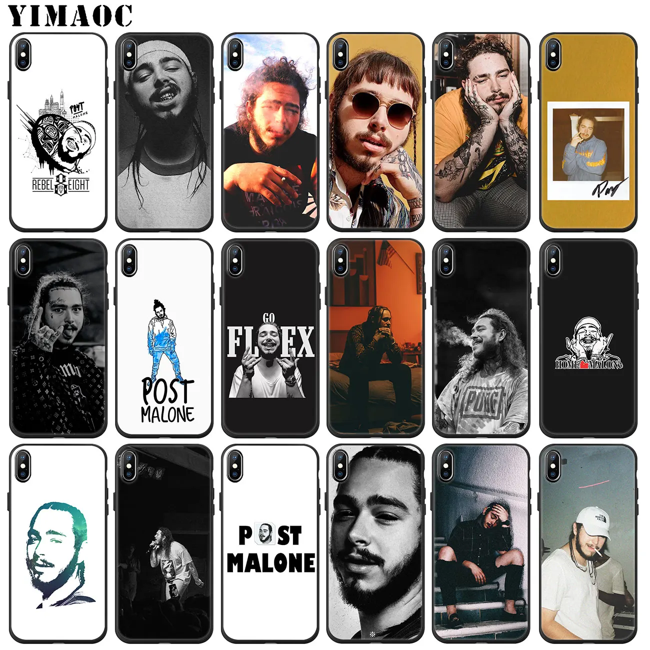Чехол для телефона YIMAOC мягкий силиконовый iPhone 11 Pro XS Max XR X 6 6S 7 8 Plus 5 SE 10 черный чехол