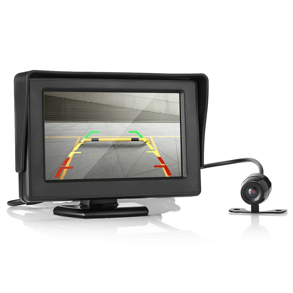 New Arrival Car 4.3 inch Screen Display Rear View LCD Monitor Night Vision Reversing Camera IPX6 Waterproof Parking monitor | Автомобили и