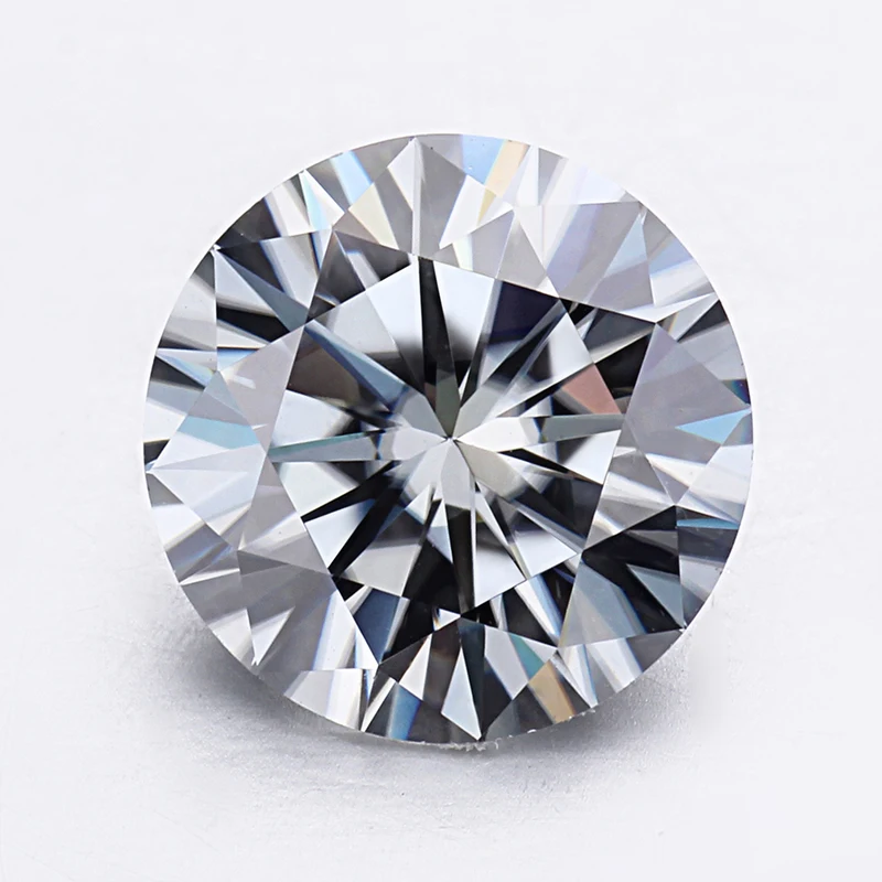 

Gray color Round Brilliant Cut 1ct 6.5mm Lab Created Moissanites diamond for Ring.