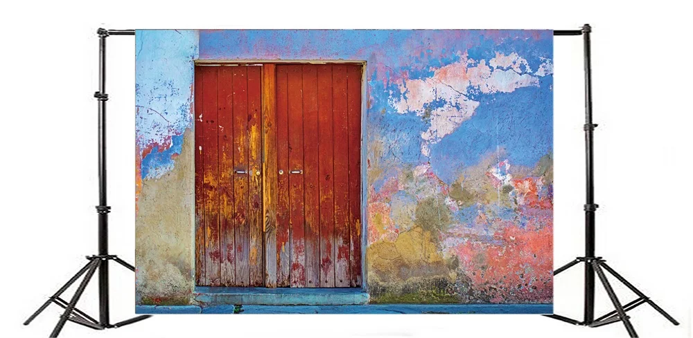 Laeacco Grunge Wall Wooden Door Scene Portrait Photography Backgrounds Customized Photographic Backdrops For Photo Studio | Электроника