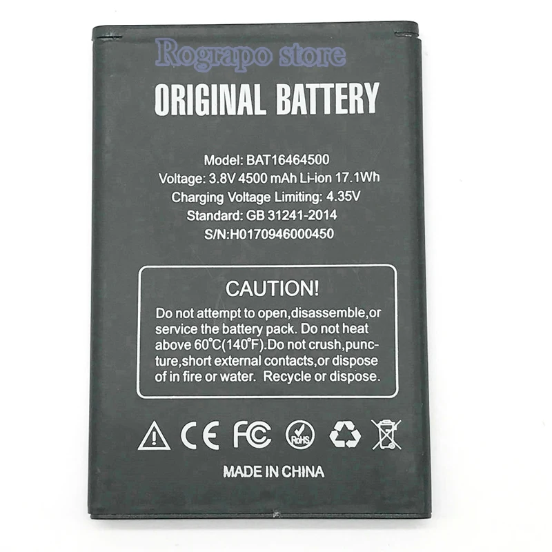 

New 4500mAh BAT16464500 Replacement Battery For DOOGEE T5 Lite Mobile Phone + Tracking Code