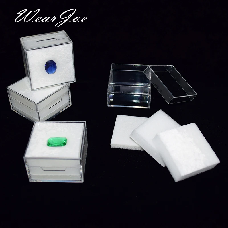 Прозрачная прямоугольная коробка органайзер для хранения драгоценных