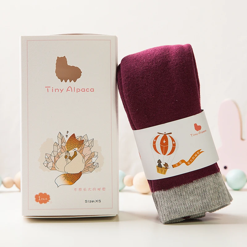 Новинка 2017 года осень Колготки с мультипликационным принтом лисы для маленьких