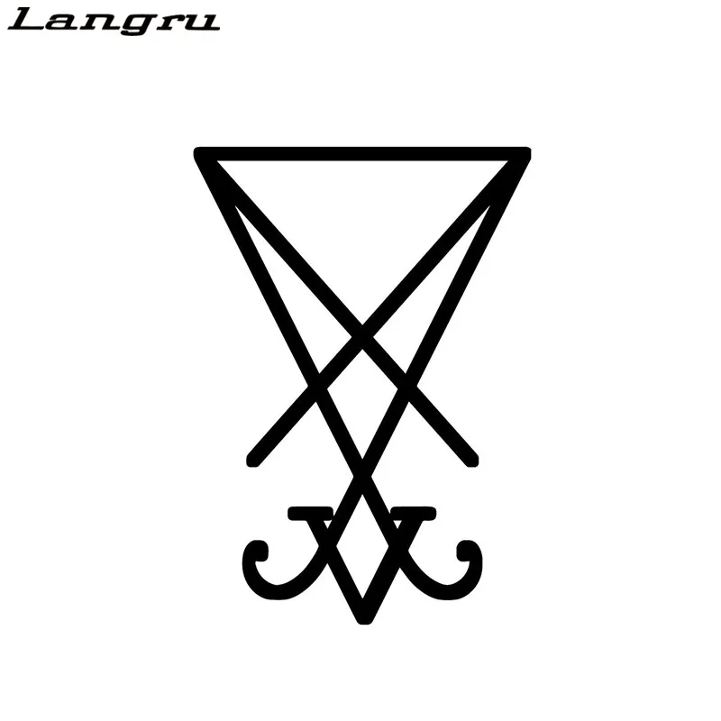 

Langru Lucifer Sigil забавная виниловая наклейка на окна автомобиля виниловая наклейка Аксессуары Украшение Jdm