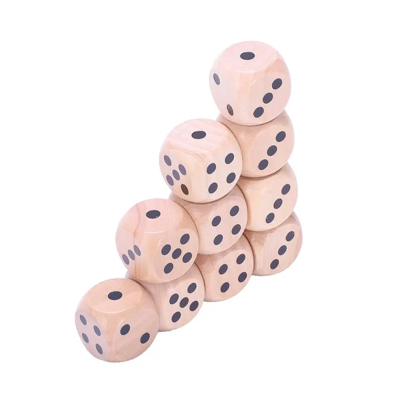 10 шт. Шестигранные D6 игральные кости для настольной игры изготовленные из