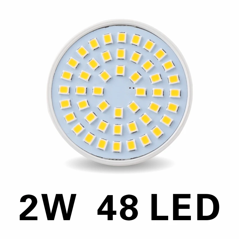 2W 48LED Светодиодный лампы E27 E14 MR16 GU10 лампада AC 220V 230V 240V Bombillas светодиодный лампа Spotlight 48 60 80 светодиодный s 2835 SMD Lampara пятно света cfl - Испускаемый цвет: 2W 48LED