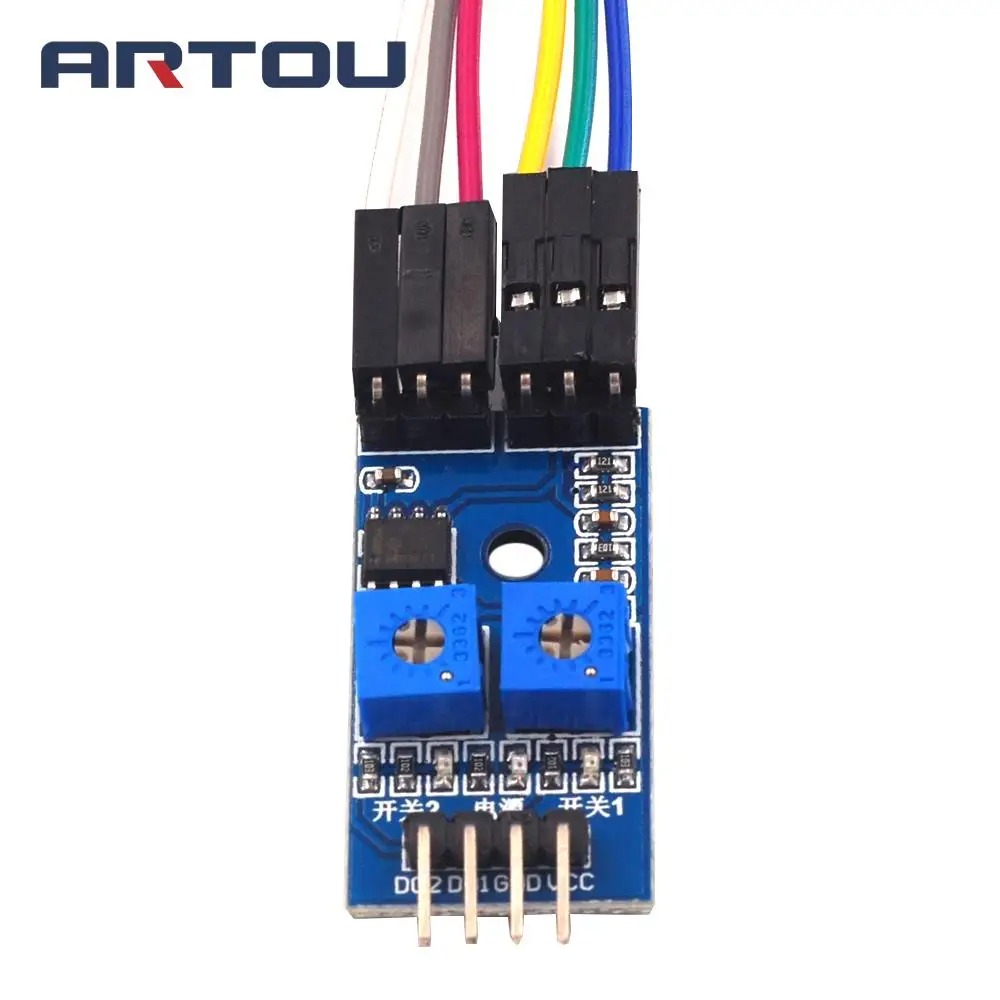 2 канальный модуль датчика отслеживания черно белый обнаружения линии