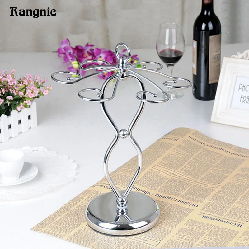 Декоративные Нержавеющая сталь Бокалы под вино держатель висит вина дисплея