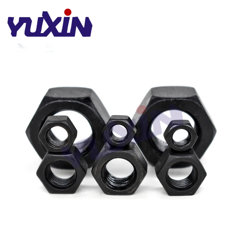 Бесплатная доставка DIN934 1000 шт. Метрическая резьба M2 M2.5 M3 M4 M5 M6 M8 Black Grade 8