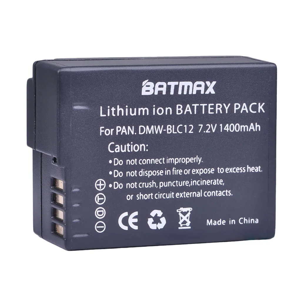 Batmax 4 шт. DMW-BLC12 DMW-BLC12E BLC12 аккумулятор + ЖК-зарядное устройство USB для Panasonic DMW-BLC12PP FZ200