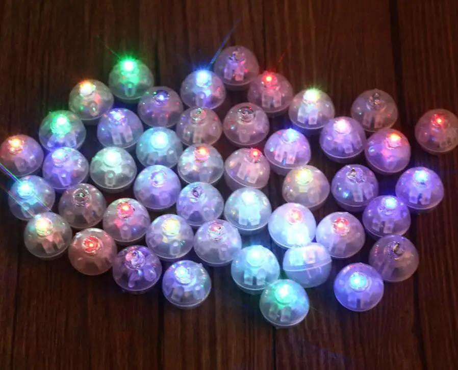 50 шт./лот круглые белые светодиоды воздушные шары мини лампы RGB Изменение цвета воздушные шары огни для свадьбы День Святого Валентина вечерние украшения Новинка - Цвет: RGB color changing