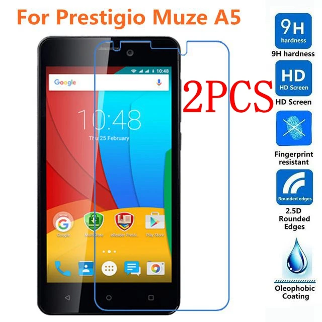 2 шт. закаленное стекло с полным клеем для Prestigio Muze A5 защита экрана защитное PSP5502 5502
