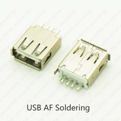 Гнездовой разъем USB 2 0 10 шт. гнездо для зарядки с паяльным типом на 180 градусов|socket