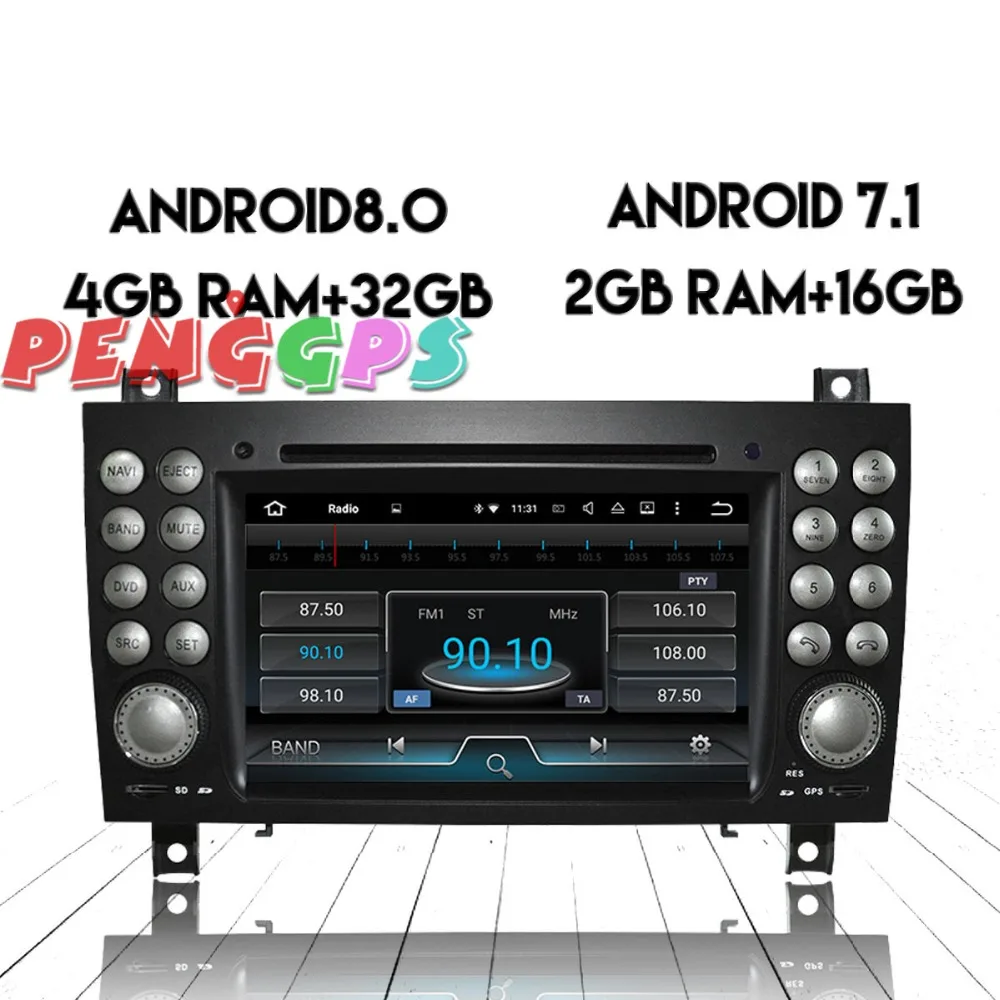 Android 8 0 7 1 автомобильное радио стерео GPS-головное устройство для Mercedes Benz SLK-171 2004-2008
