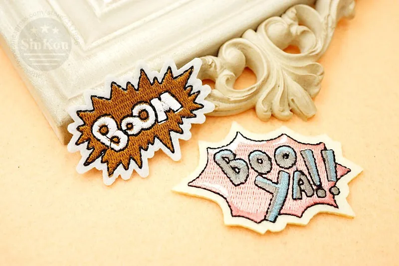 8 шт./лот POW MISFITS OHYEAH BOOM DIY значки с героями мультфильмов вышивка ремонт патч аппликация Швейные принадлежности для приклеивания на одежду утюгом декоративные
