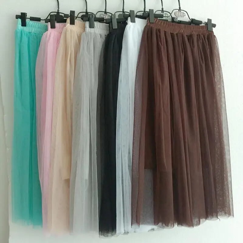 Msaiss Тюль Юбки для женщин Для Лето 2017 г. Повседневное Высокая талия длинная юбка