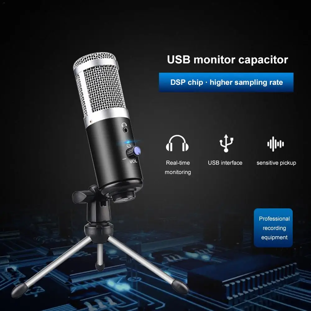 USB компьютер Профессиональный мини микрофон записывающее устройство прямая