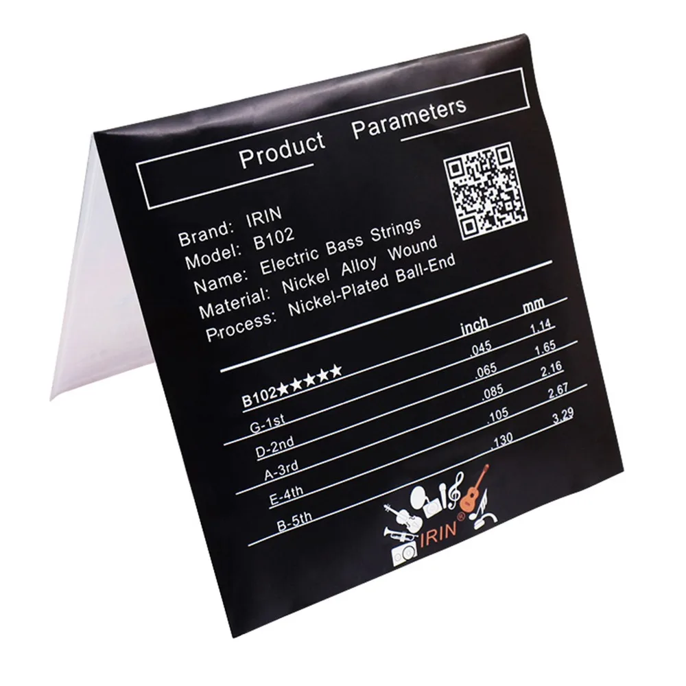 

IRIN B102 6pcs Electric Bass String Set Nickel Plated Steel Accessory .045-.130