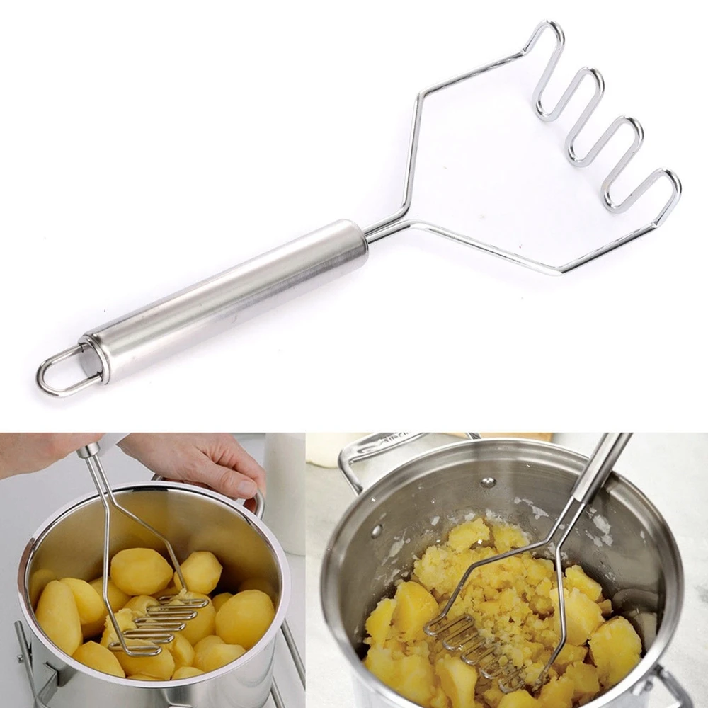 PFashion Salad Potato Crusher DIY Egg Vegetable Baking Stainless Steel Masher Kitchen P | Дом и сад