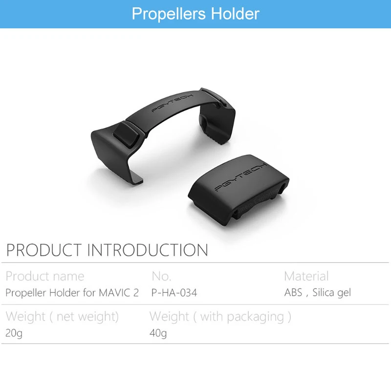 Propellers Holder PGYTECH шасси/держатель пропеллера/пульт дистанционного управления/слинг застежка ремешок/бленда объектива для DJI Mavic 2 Pro Drone аксессуары - Цвет: Propellers Holder
