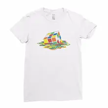 Плавления RUBIX cube игры Шелдон Прохладный DTG печати Женская
