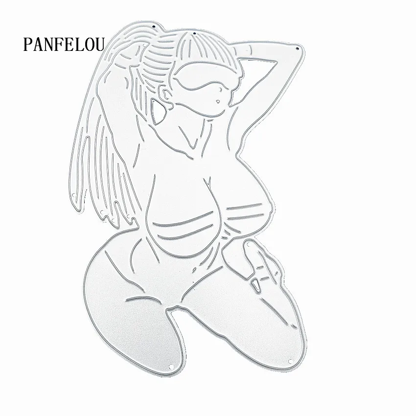 PANFELOU Beach girl Скрапбукинг DIY Хэллоуин тиснение форма в виде карты бумаги штамповки