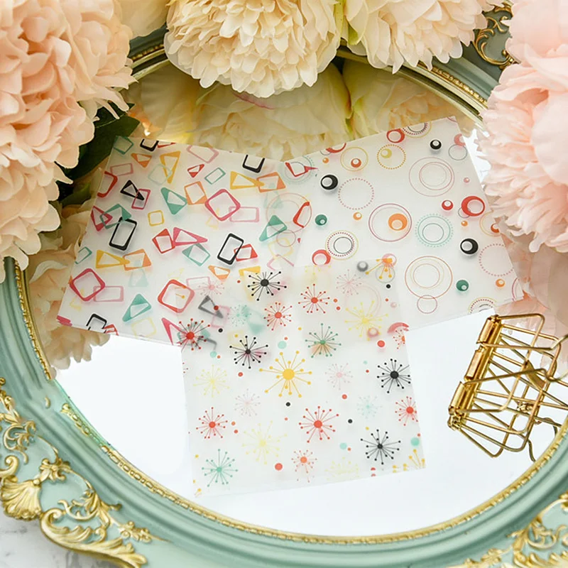 New Arriving 12Pcs Vintage Honeycomb Printed Vellum Paper Stickers For Diy Scrapbooking Happy Planner Card Makings Supplies | Дом и сад