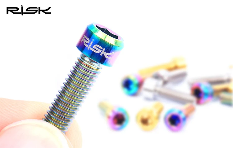 Риск 2 шт M6x25mm титановый сплав велосипедный дисковый тормоз болты суппорта MTB дисковый тормоз горного велосипеда удерживающие удлиненные винты M6* 25