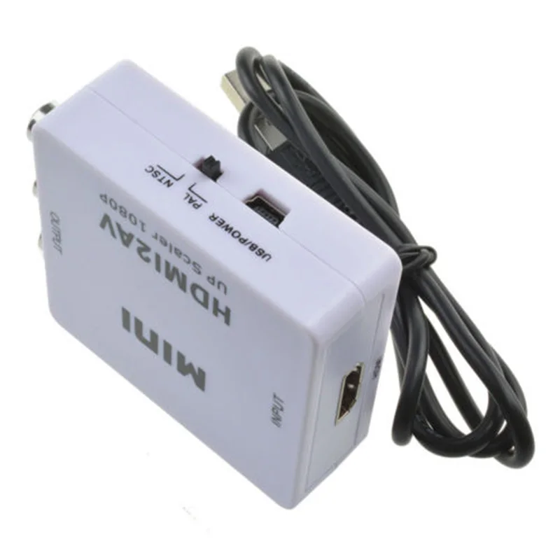 Мини преобразователь видеосигнала Larryjoe с HDMI на RCA AV/CVSB L/R 1080P HDMI2AV поддержка NTSC PAL