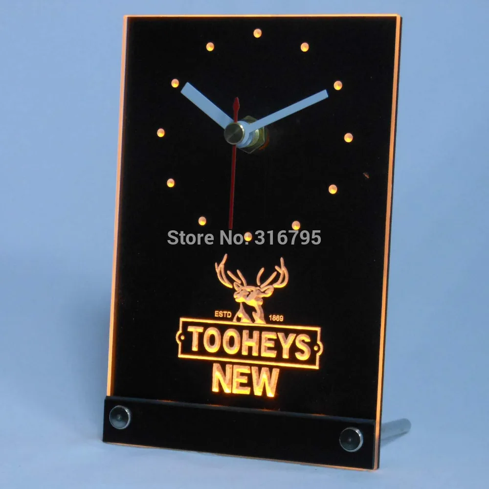 Tnc0117 Tooheys новый пивной Олень 3D LED настольные часы | Дом и сад