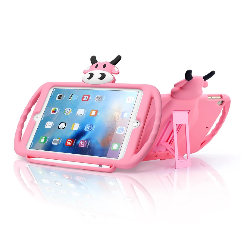 

Silicone Case for Apple iPad 9.7 inch For ipad 2/3/4 2017/2018 Kids Protective Case Cover For ipad air 2 case with Holder