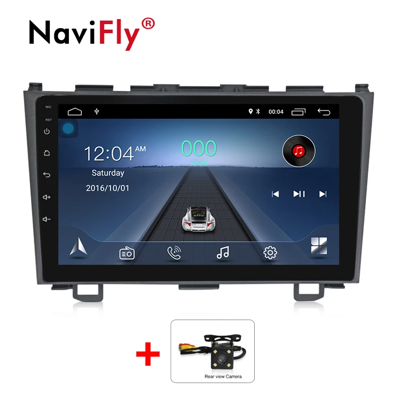 Car dvd camera Новинка! " Android 8,1 автомагнитола gps навигация для Honda CRV 2007 2008 2009 2010 2011 BT wifi RDS SWC 1024*600 плеер мультимедиа - Цвет: Car dvd camera