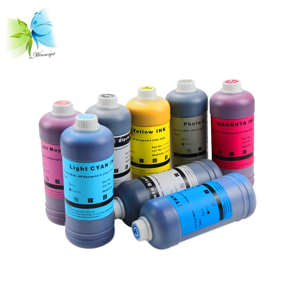Сменные пигментные чернила Winnerjet 12 цветов для HP 70 73 Designjet Z2100 Z5200 Z3100 Z3200|refill ink|ink for