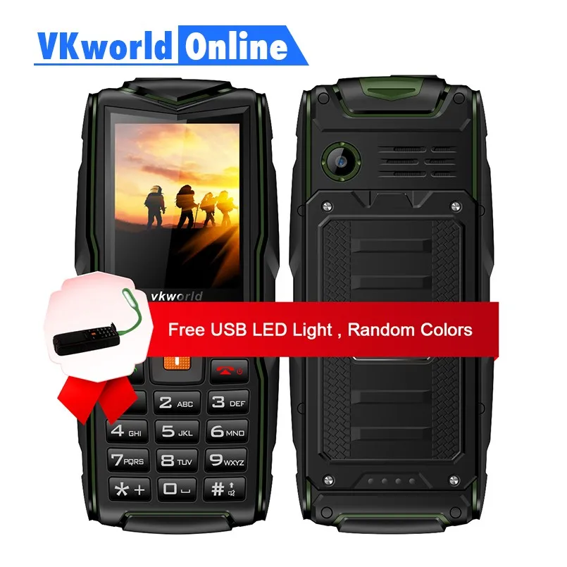 Vkworld новый камень V3 Особенности телефон Водонепроницаемый IP68 2.4 дюймов GSM FM