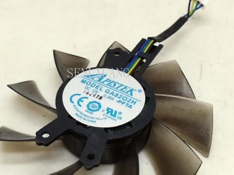 

Free shipping for Emacro APISTEK GA82O2H DC 12V 0.36A Dia. 75mm C.T.C 39mm 4-wire Server Round Fan