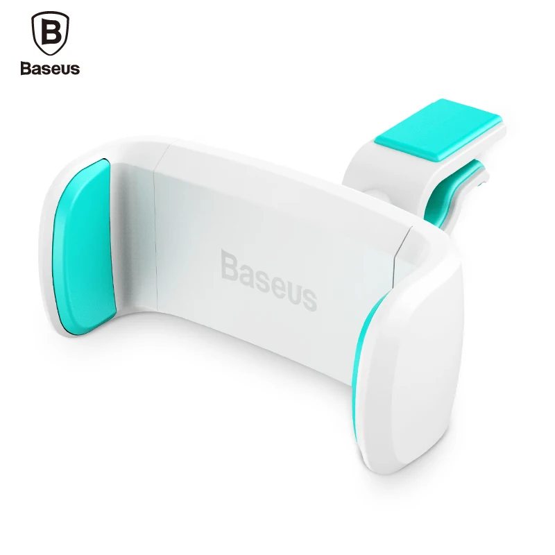 White Baseus Автомобильный держатель для телефона для iPhone 7 6, поддержка телефона Voiture, 360 градусов, держатель для мобильного телефона, держатель на вентиляционное отверстие автомобиля, держатель, подставка - Цвет: White