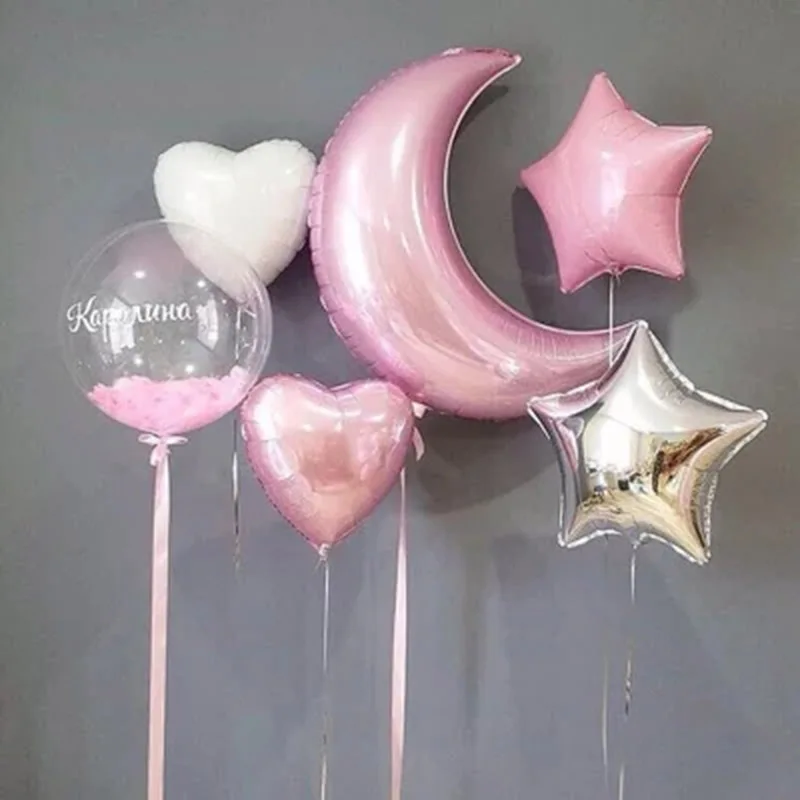 Милые воздушные шары с Луной и звездой Eid Mubarak Fitr праздничные Свадебные украшения