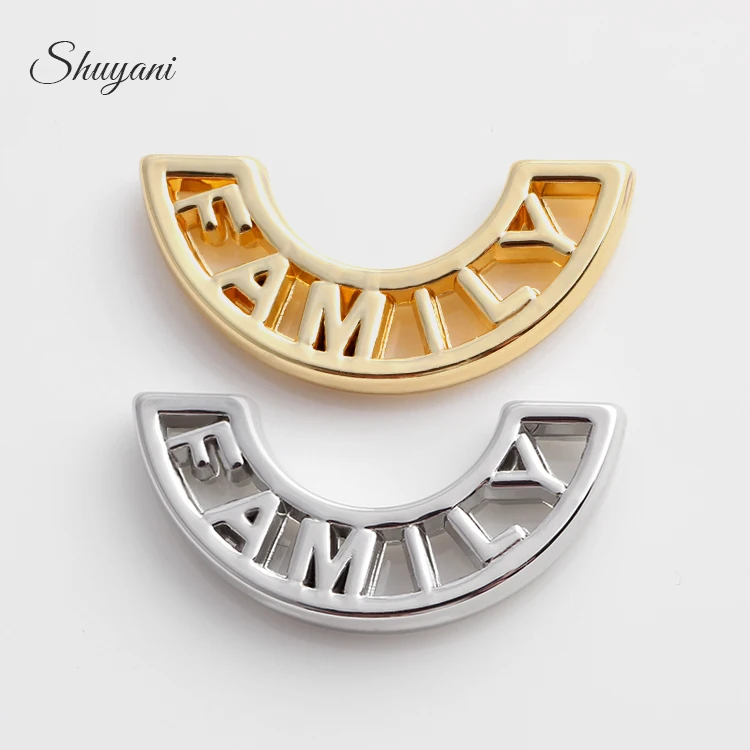 Новые товары 20 шт./лот сплав 2 цвета квадратный полый семья слова пластины амулеты