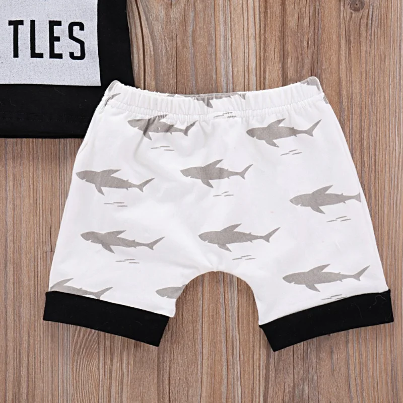 Newborn Clothing Set Casual Baby Kids Summer Short Sleeve Sports Tshirt Shorts Infant Clothes 6-24 Month | Детская одежда и обувь