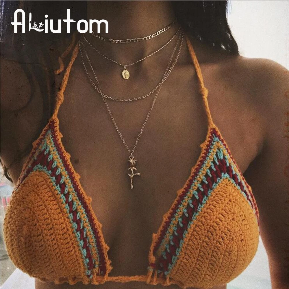 ALIUTOM богемное золотое ожерелье с подвеской Дева Мария для женщин многослойное