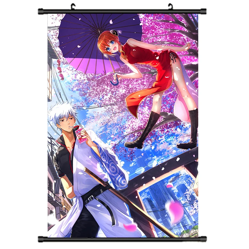 Японская декоративная картина аниме GINTAMA Sakata Gintoki & Kagura Sadaharu Hijikata Toushirou домашний