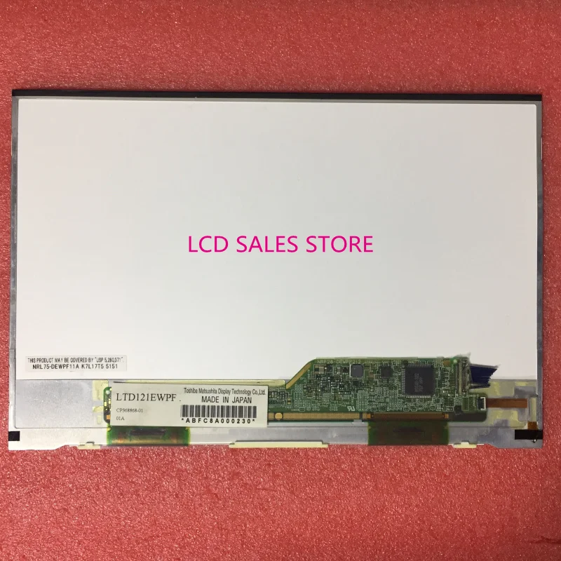 LTD121EWPF   12.1 INCH LED BACKLIGHT  INDUSTRIAL  PANEL DISPLAY SCREEN  LTPS TFT-LCD  ORIGINAL 1280*800 LVDS