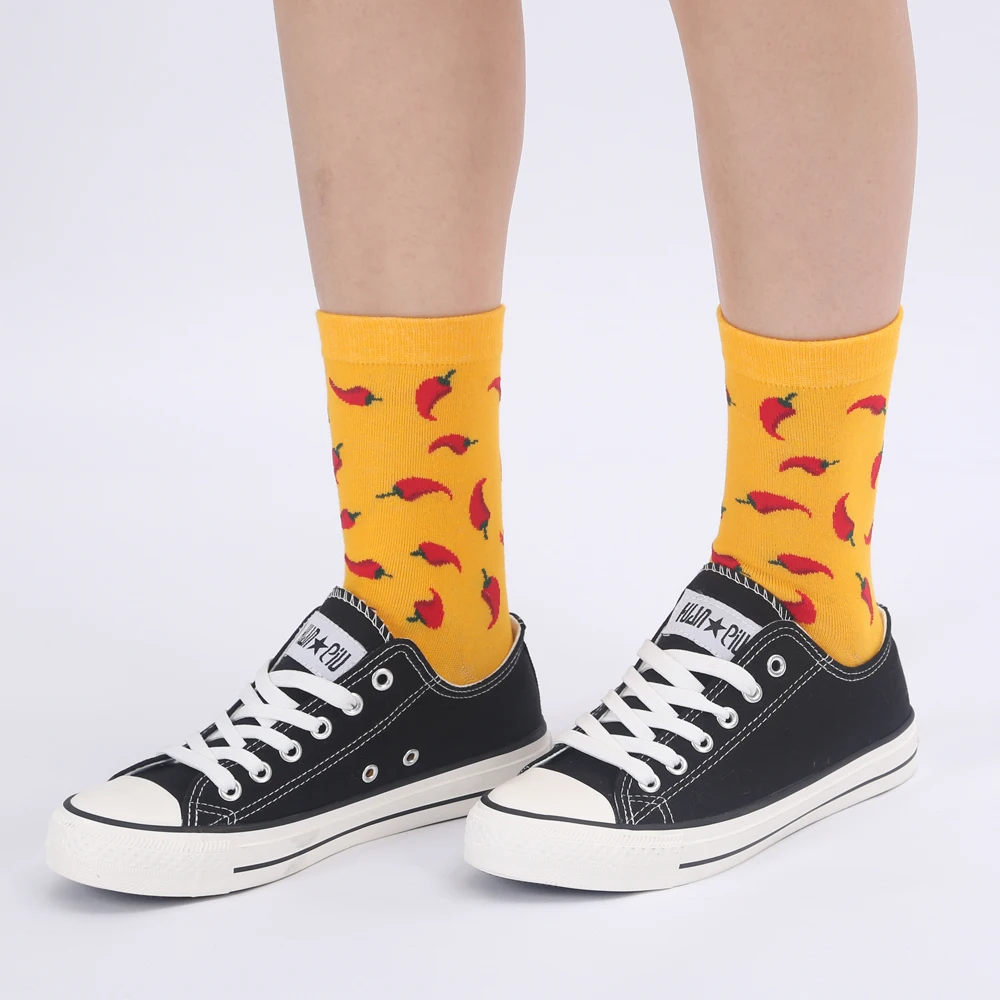 Модные женские носки Modeager из 75% хлопка в Корейском стиле Харадзюку с изображением