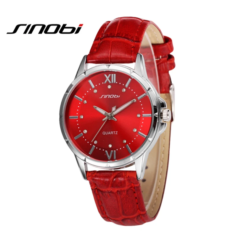 Женские кварцевые часы SINOBI кожаный ремешок деловая мода женские Montre Femme 2019