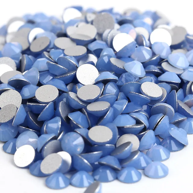 Blue Opal 1440 шт./лот, ss3(1,3 мм) разноцветные бусинки для украшений AB 3D плоская задняя поверхность без горячего клея ногтей стразами украшения - Цвет: Blue Opal