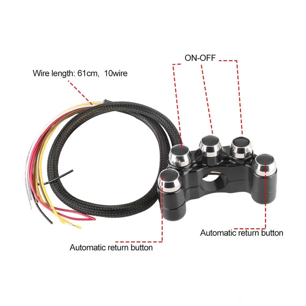 Универсальный переключатель на руль мотоцикла с диаметром 7/8 дюймов 22 мм |