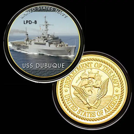 Сбор~ USS Dubuque LPD-8 значок/сувенир/пользовательские монеты/медаль